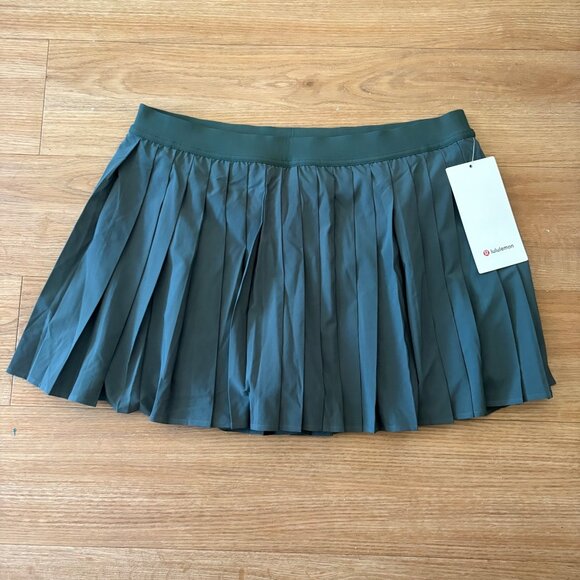 Lululemon Athletic High Rise Pleated Tennis Skirt Dark Forest NWT Size 12 - Picture 1 of 7